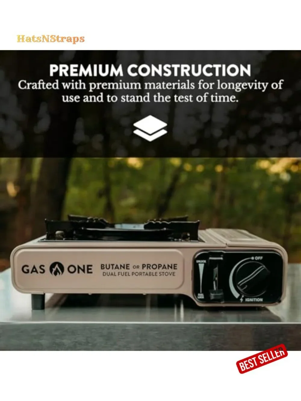 Dual Fuel Propane Butane Portable Camping Stove with Carrying Case
